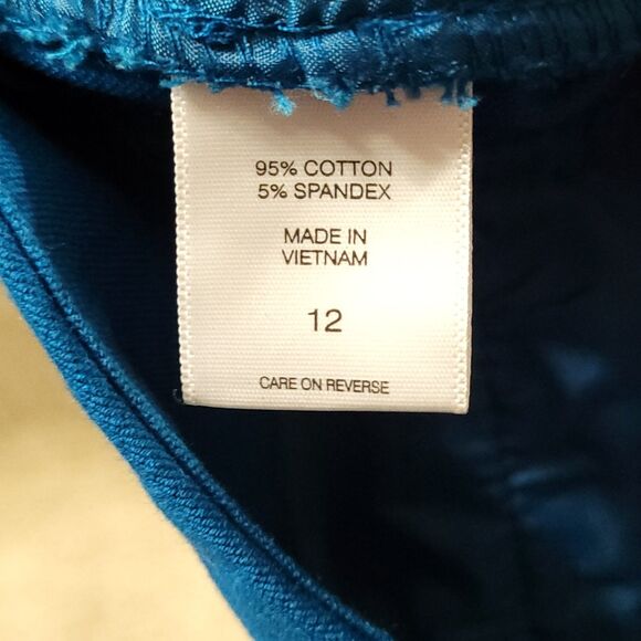 7th Avenue Pants Womens 12 Blue Pull On Tapered Leg Ankle Career Pant 35Wx25L - Picture 10 of 11